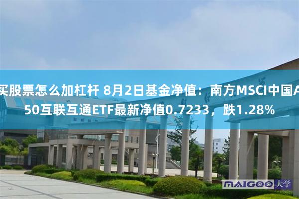 买股票怎么加杠杆 8月2日基金净值：南方MSCI中国A50互联互通ETF最新净值0.7233，跌1.28%